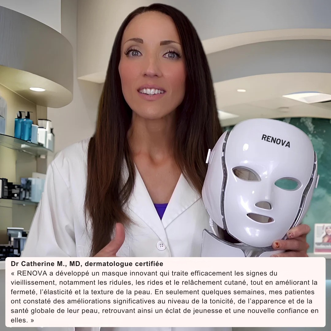 Renova™ – Masque LED Rajeunissant Visage & Cou