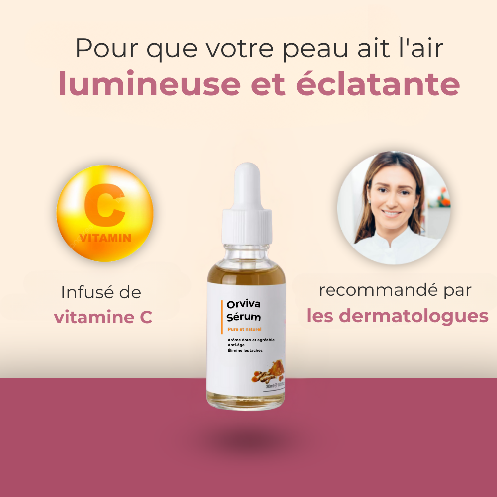 Orviva Sérum - Sérum pour une peau éclatante, hydratée et sublimée naturellement