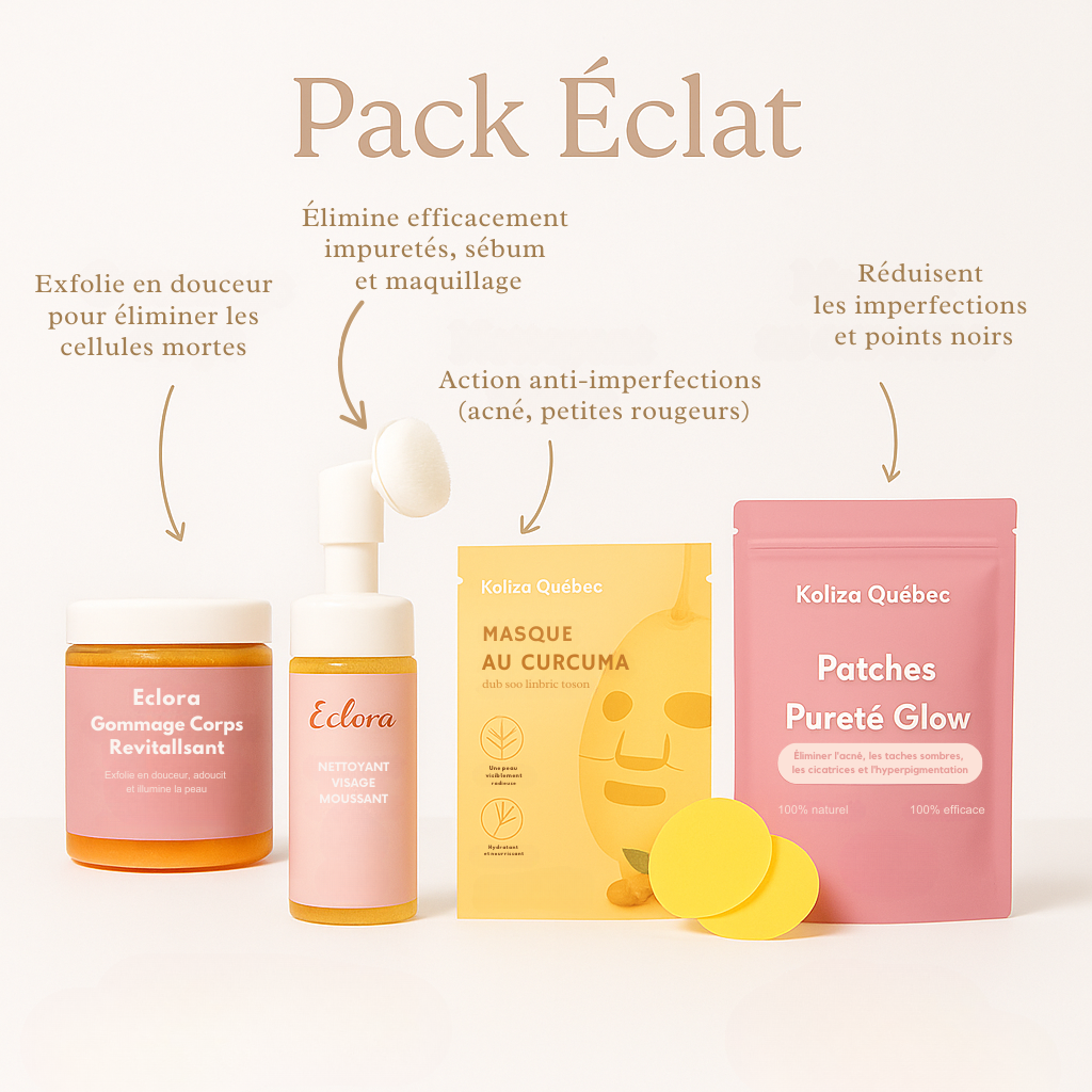 Pack Éclat – Routine 4-en-1 pour une Peau Nette et Radieuse